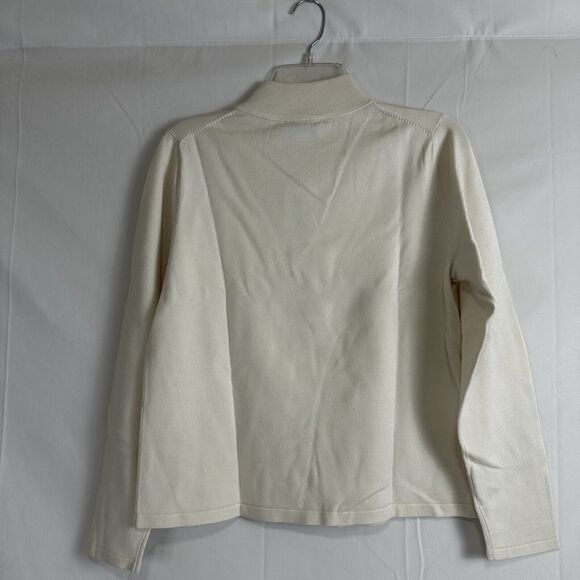 Pendleton Women's Classic Ivory Mock Neck Sweater Silk and Nylon NWT - Size MED - Picture 11 of 11